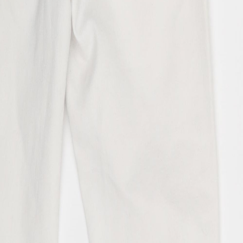 Denim & Co. Womens White  Denim Jegging Leggings Size 6 L27 in