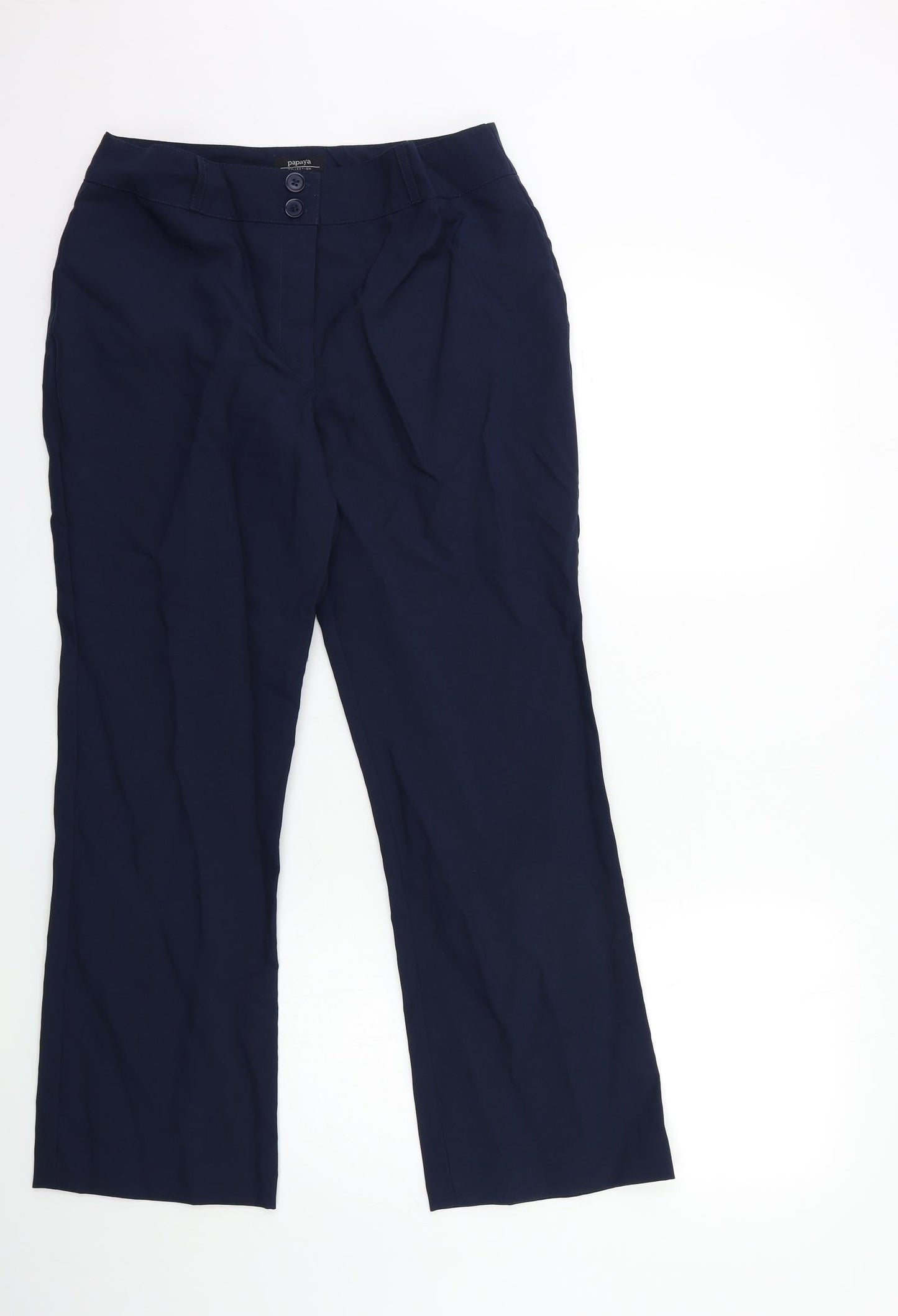 Papaya Womens Blue   Trousers  Size 12 L28 in
