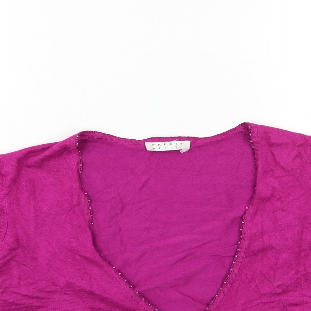 Precis Womens Pink  Knit Cardigan Jumper Size M