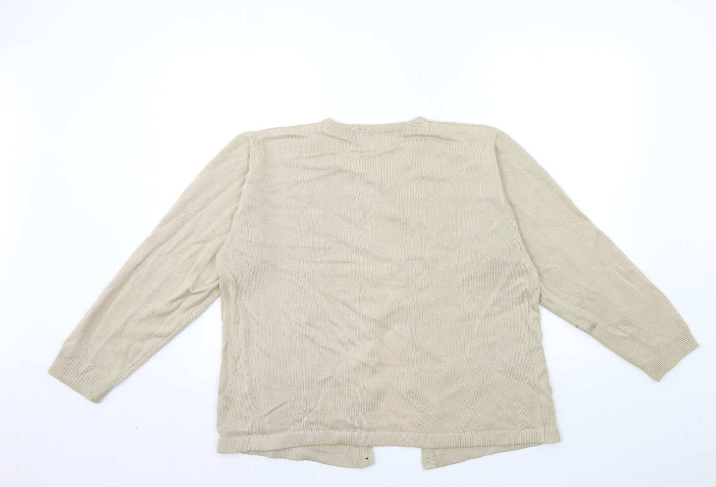 AKAL Womens Brown  Knit Cardigan Jumper Size M