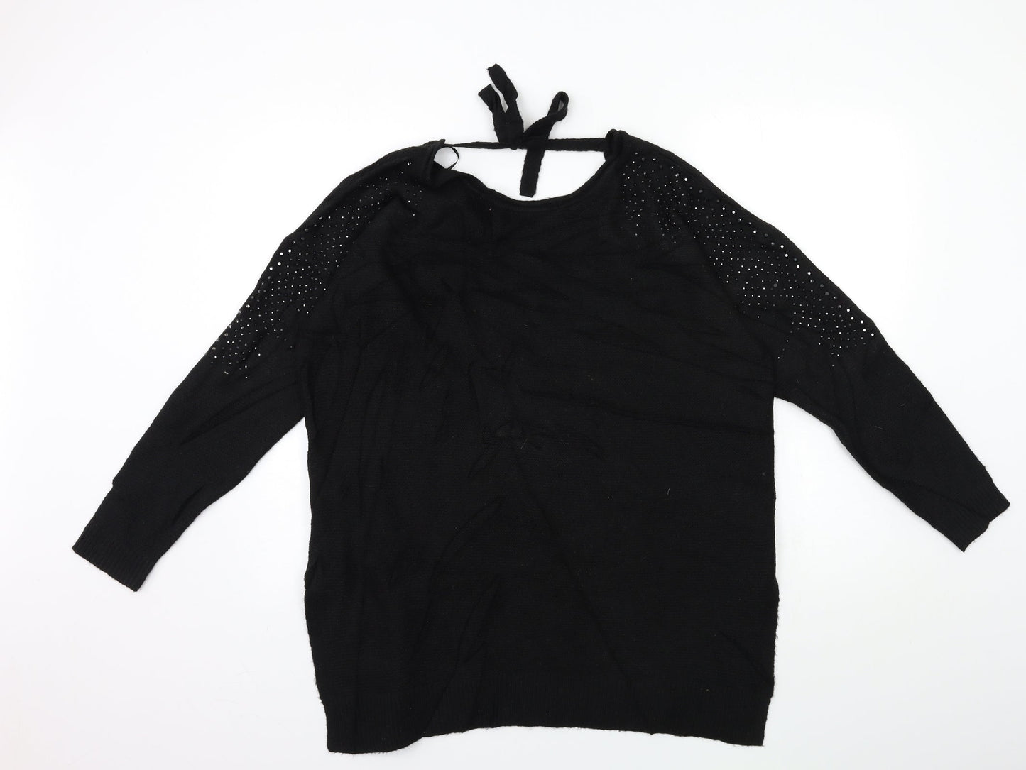 Marks and Spencer Womens Black  Knit Pullover Jumper Size M