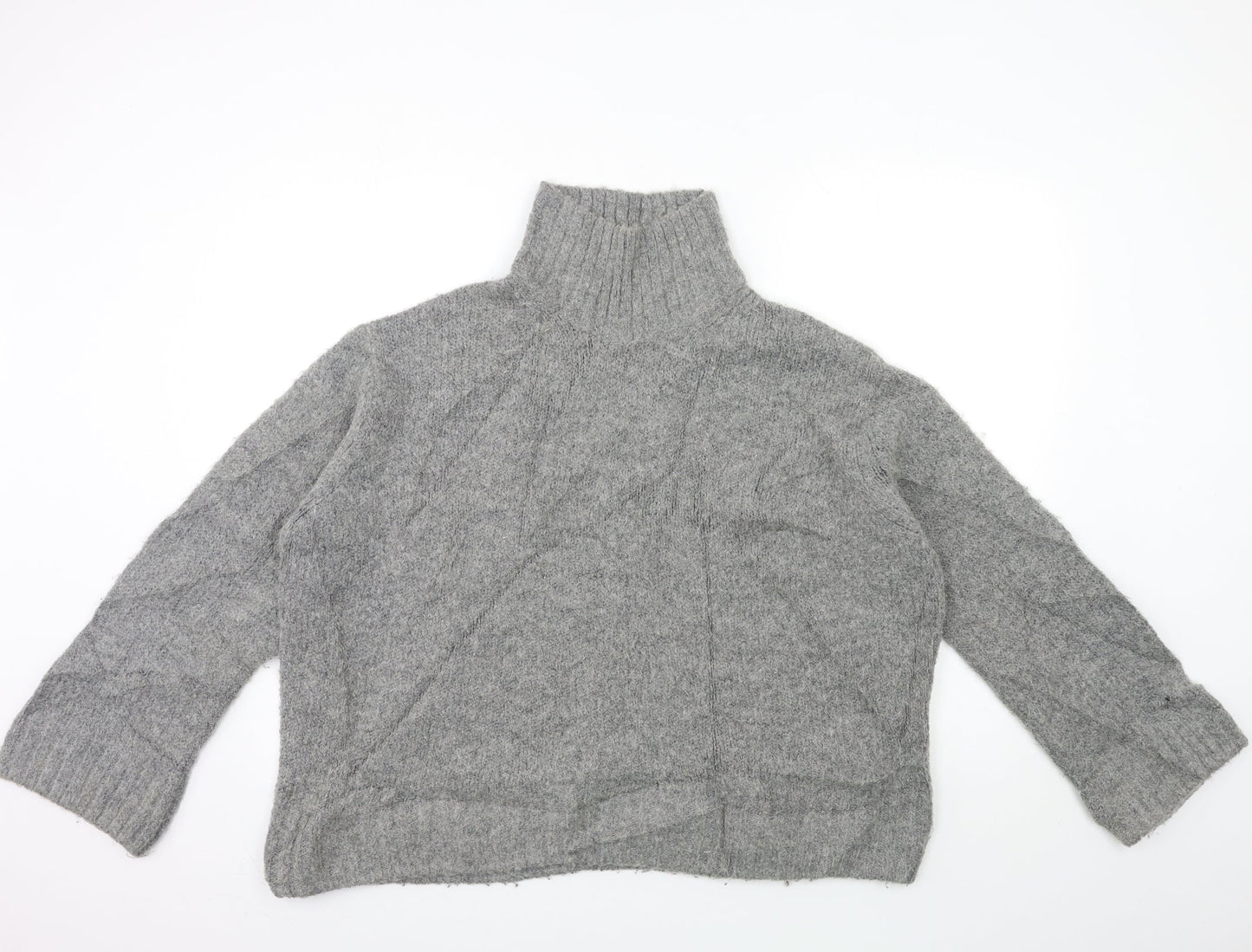 H&M Womens Grey  Knit Pullover Jumper Size S