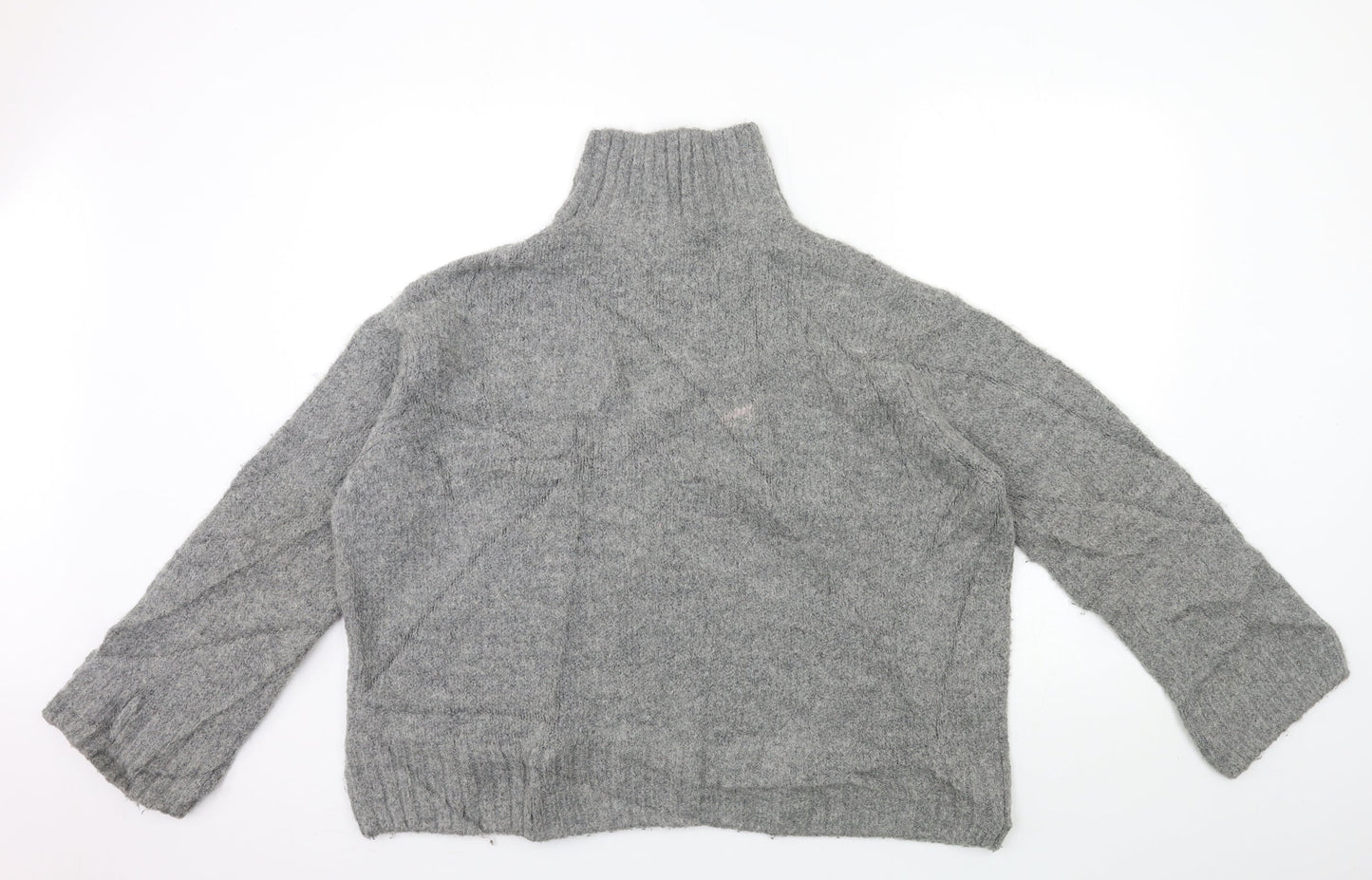 H&M Womens Grey  Knit Pullover Jumper Size S