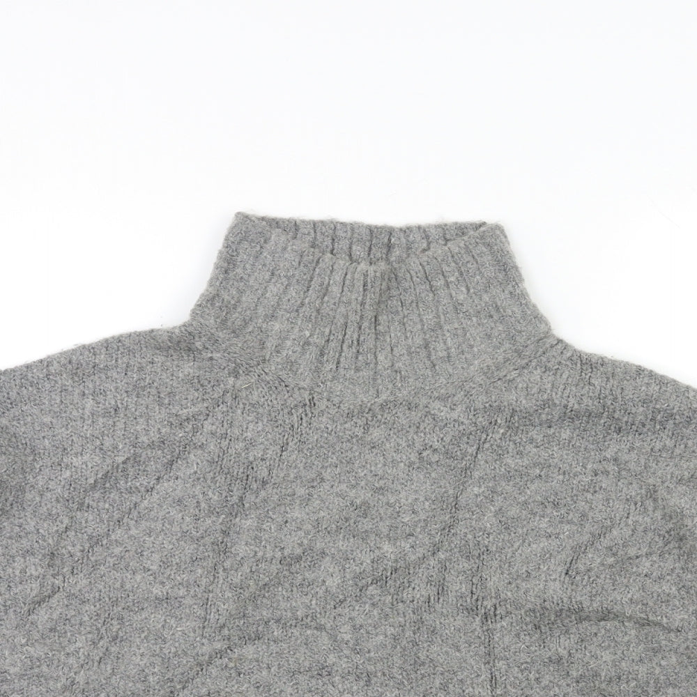 H&M Womens Grey  Knit Pullover Jumper Size S