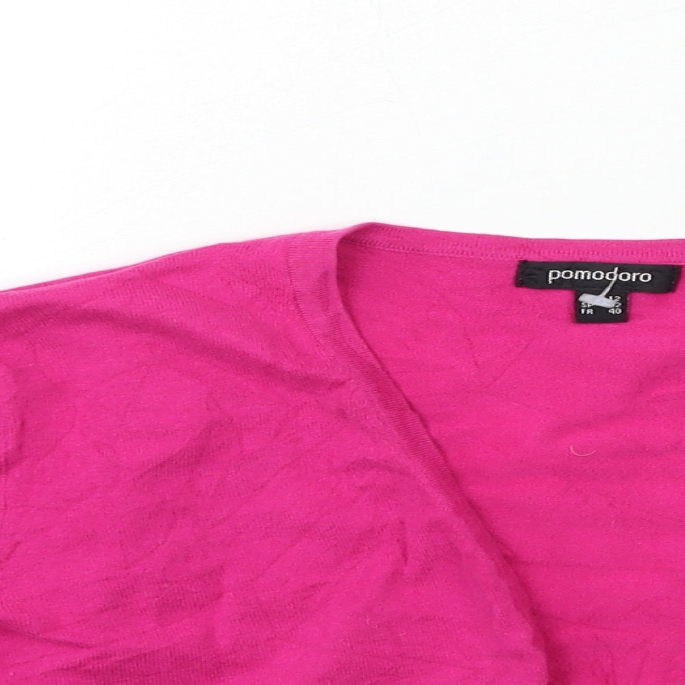 Pomodoro Womens Pink  Knit Cardigan Jumper Size 12