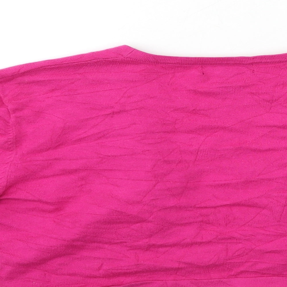 Pomodoro Womens Pink  Knit Cardigan Jumper Size 12
