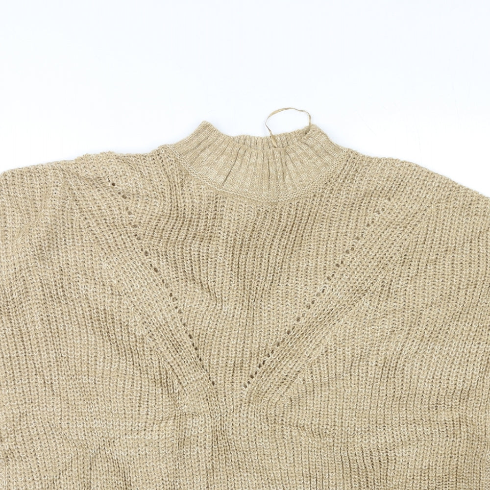 Peacocks Womens Brown  Knit Pullover Jumper Size S