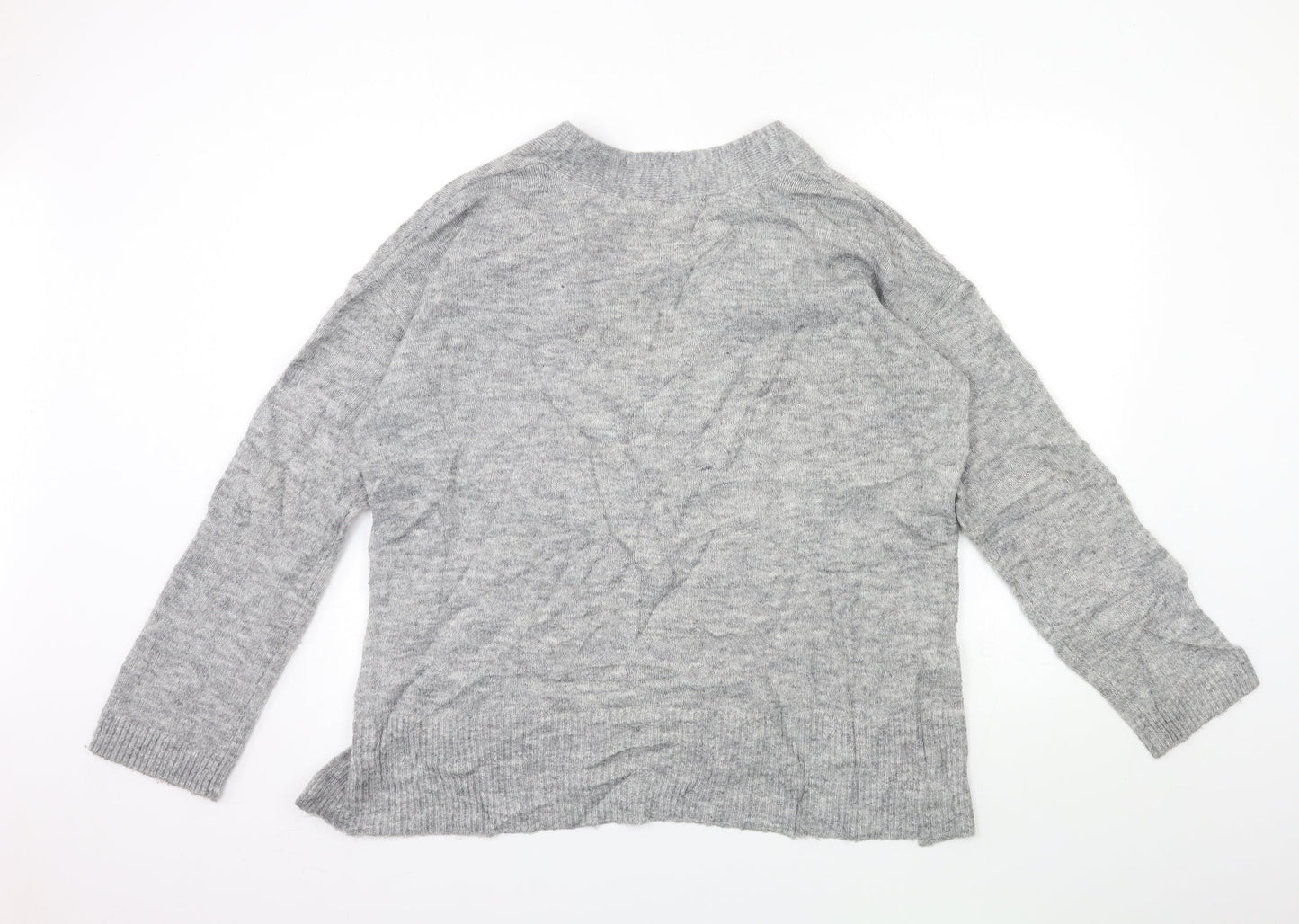 H&M Womens Grey  Knit Pullover Jumper Size S