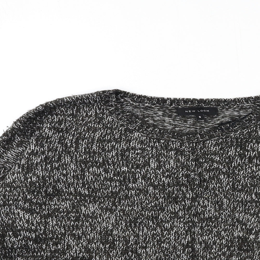 New Look Womens Black  Knit Pullover Jumper Size S
