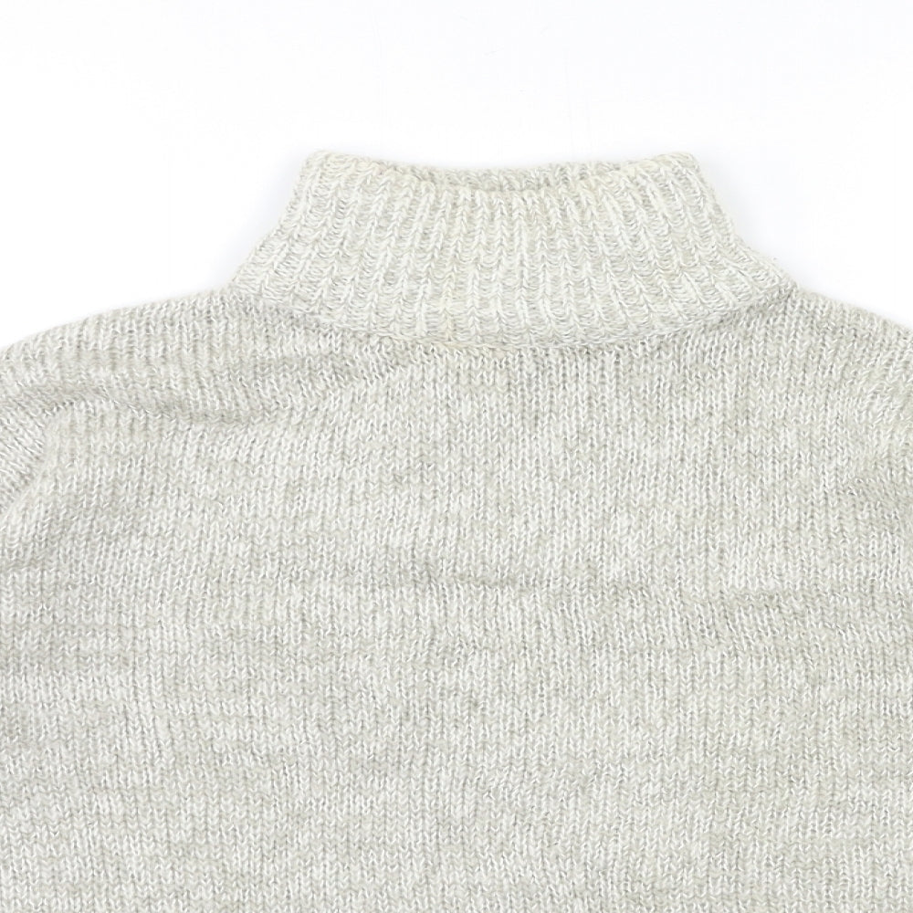 New Look Womens Grey  Knit Pullover Jumper Size S