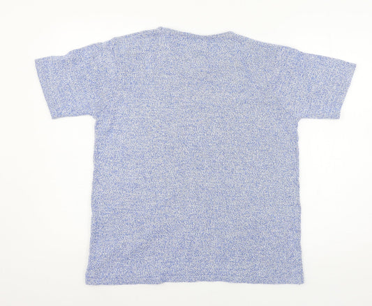 Afibel Womens Blue  Knit Basic T-Shirt Size 20