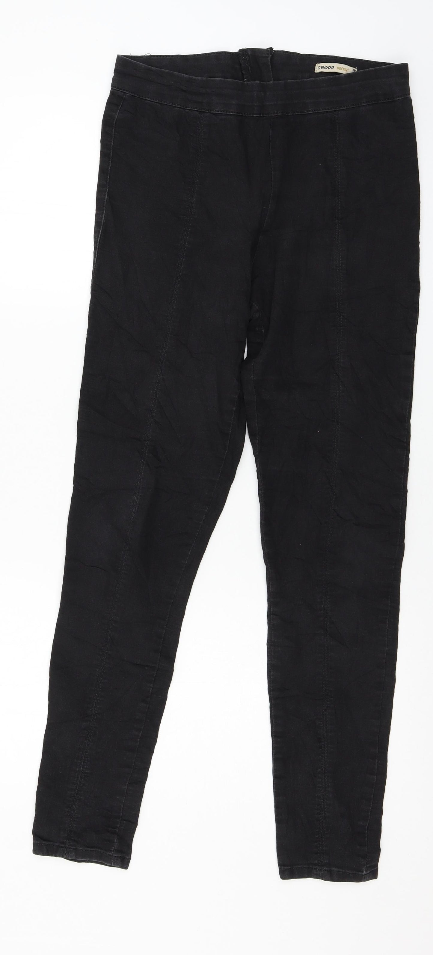 Crop Womens Black  Denim Jegging Jeans Size 10 L27 in