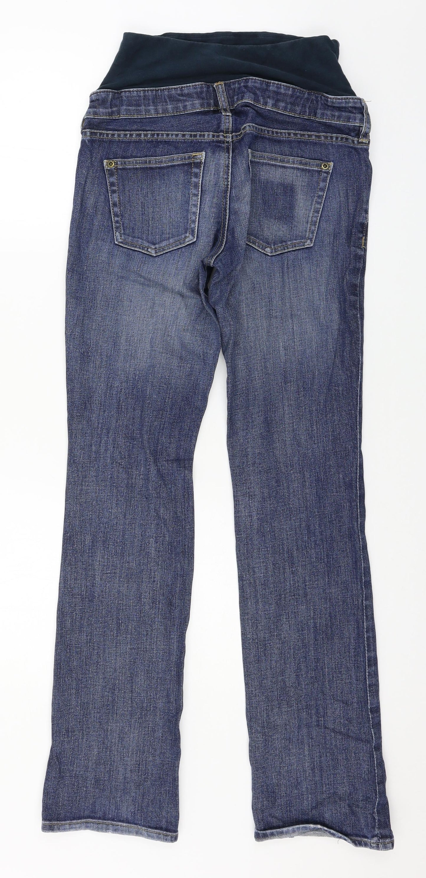 H&M Womens Blue  Denim Straight Jeans Size 8 L31 in