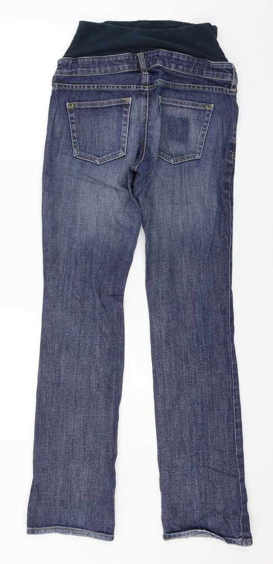 H&M Womens Blue  Denim Straight Jeans Size 8 L31 in