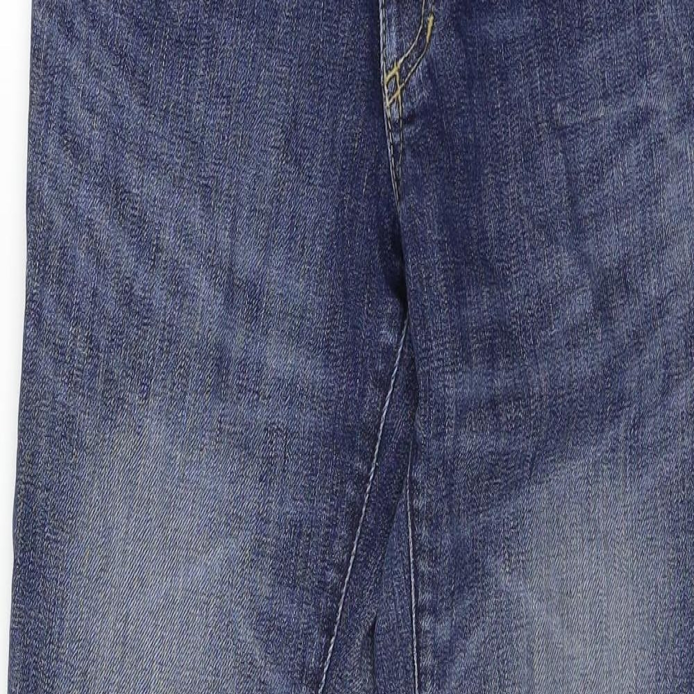 H&M Womens Blue  Denim Straight Jeans Size 8 L31 in