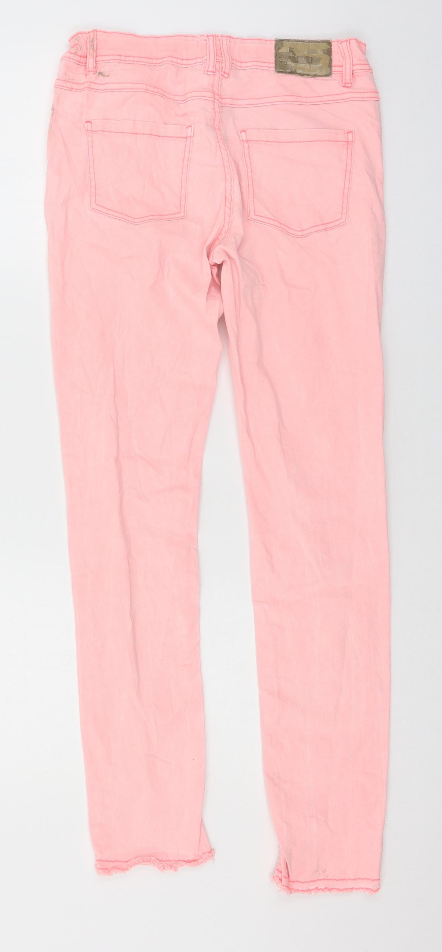 Review Womens Pink  Denim Skinny Jeans Size 28 in L28 in