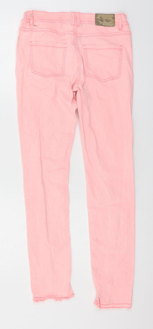 Review Womens Pink  Denim Skinny Jeans Size 28 in L28 in