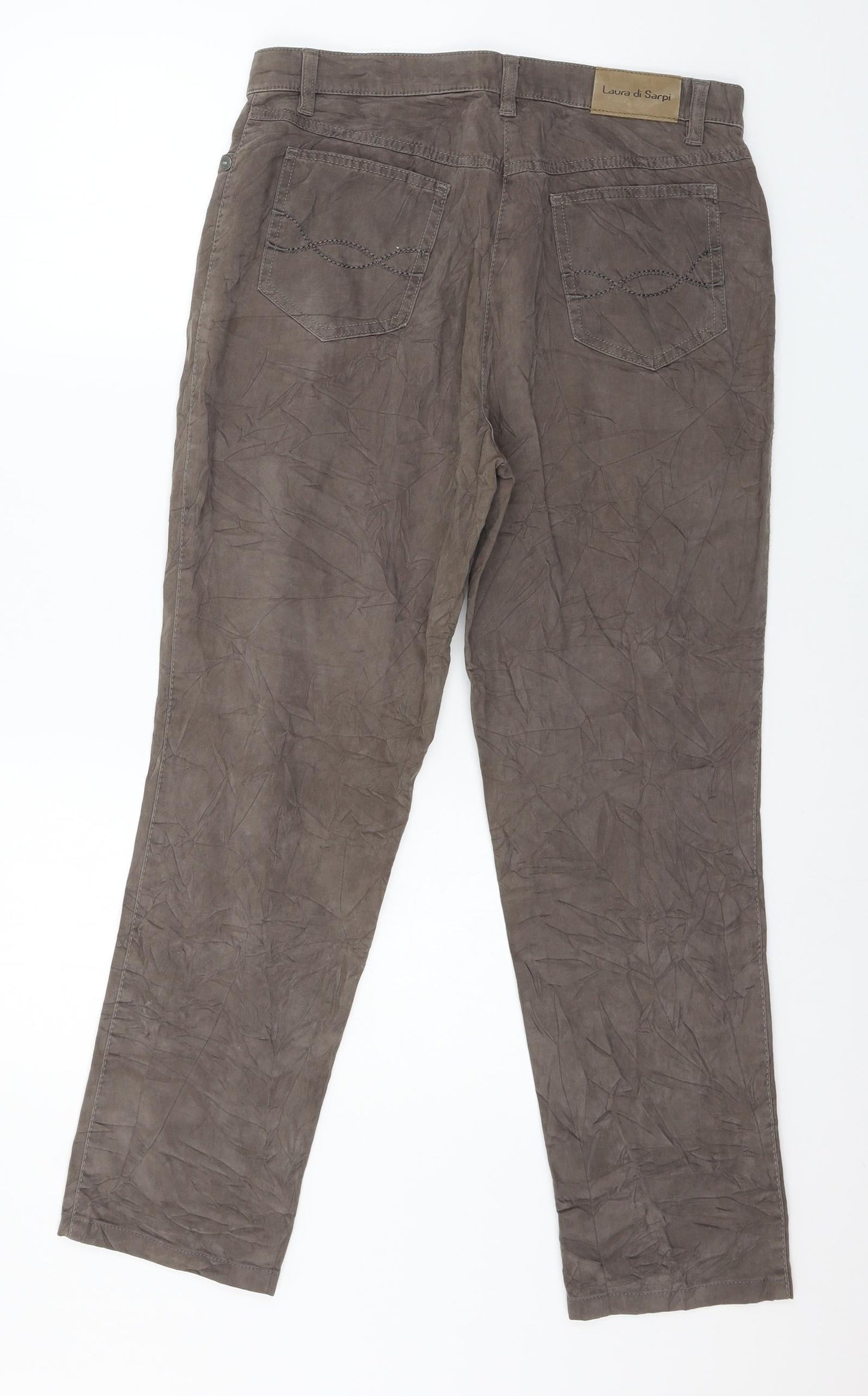 LAURA DI SARPI Womens Grey   Trousers  Size 32 in L28 in
