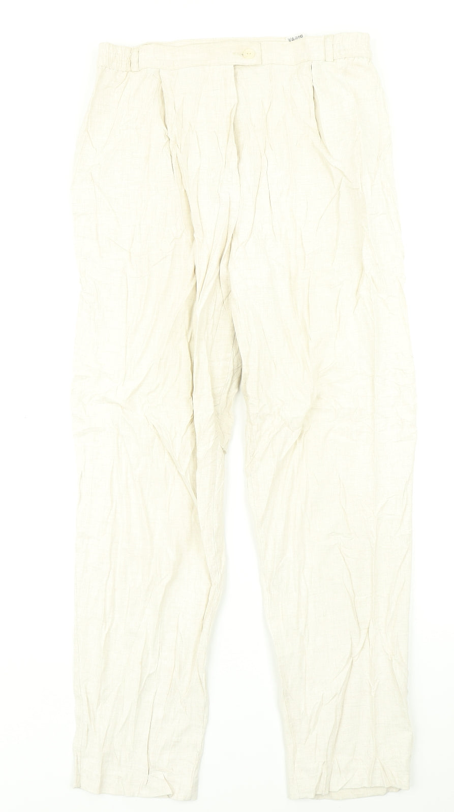 Marks & Spencer Womens Beige   Dress Pants Trousers Size 14 L28 in