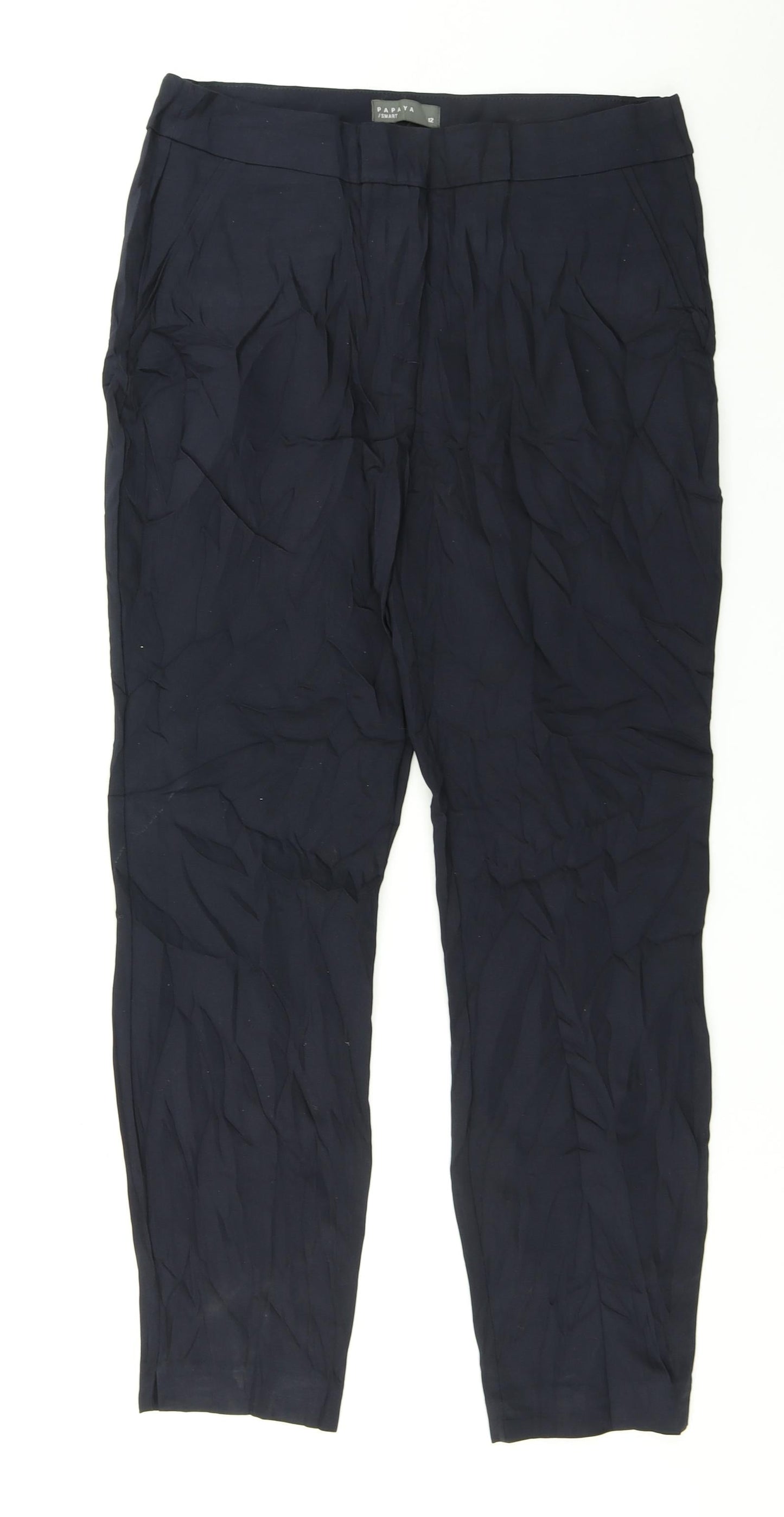 Papaya Womens Blue   Dress Pants Trousers Size 12 L25 in