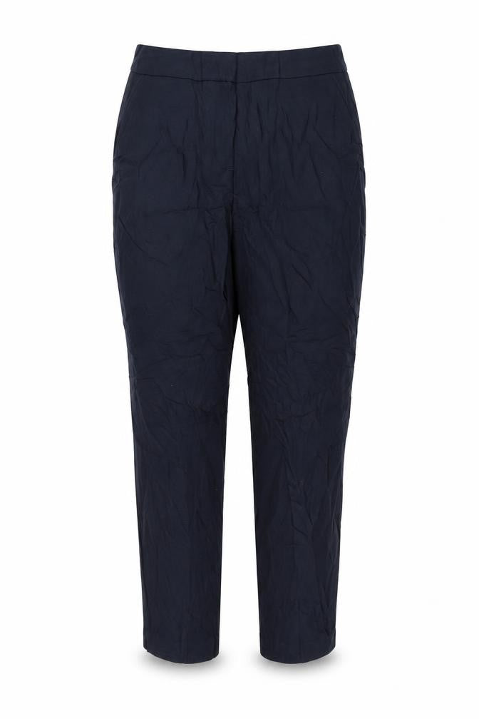 Front view of Papaya women’s blue dress pants trousers, size UK 12, 25-inch leg