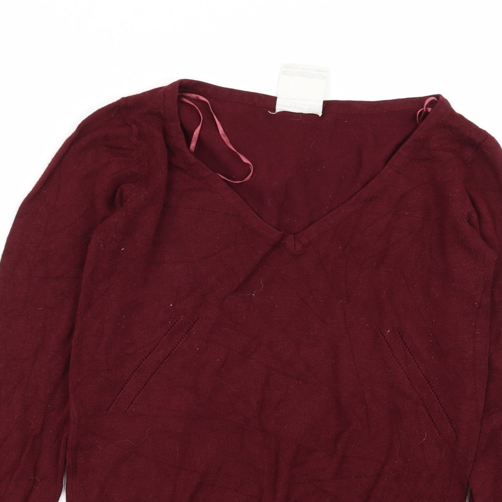 Pull&Bear Womens Red   Pullover Jumper Size S