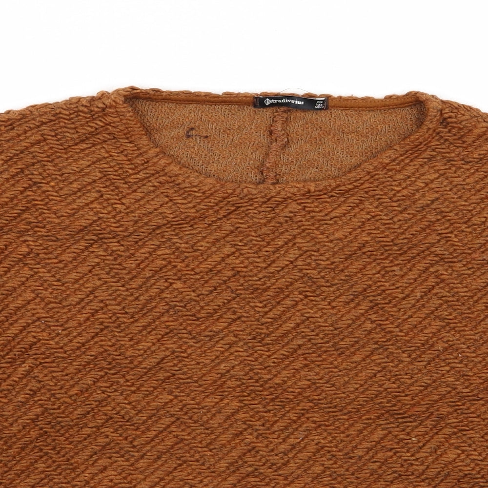 Stradivarius Womens Brown   Pullover Jumper Size S