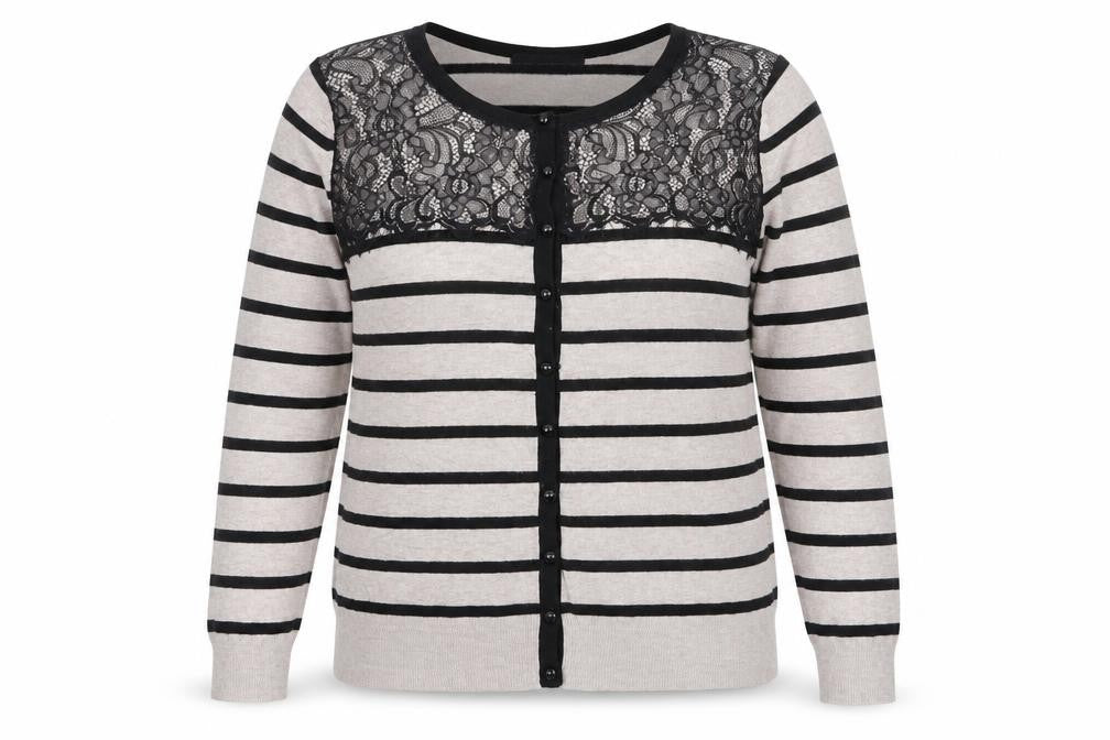 M&S Womens Multicoloured Striped  Cardigan Jumper Size 16