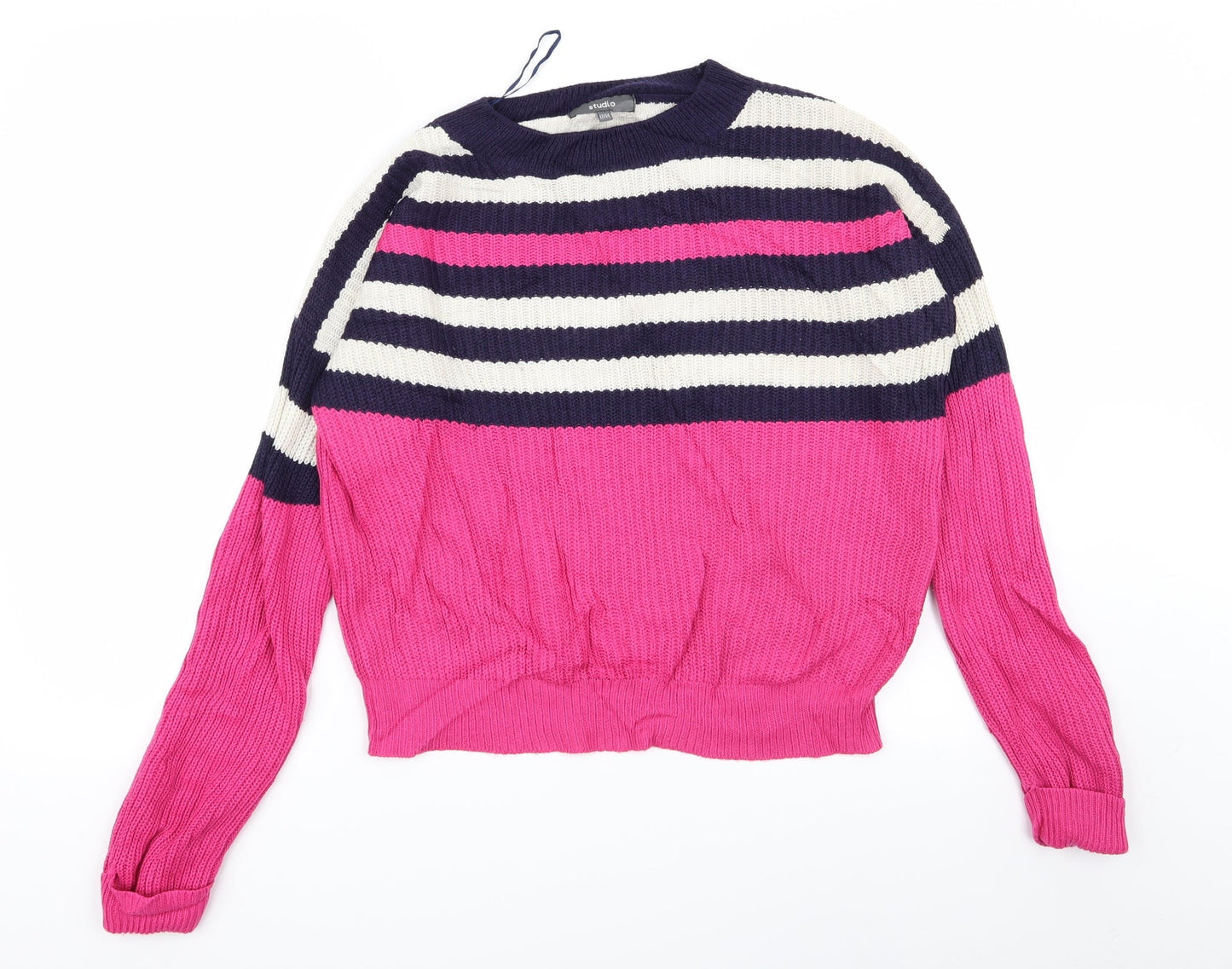 Studio Womens Multicoloured Striped  Pullover Jumper Size 12  - size 12-14