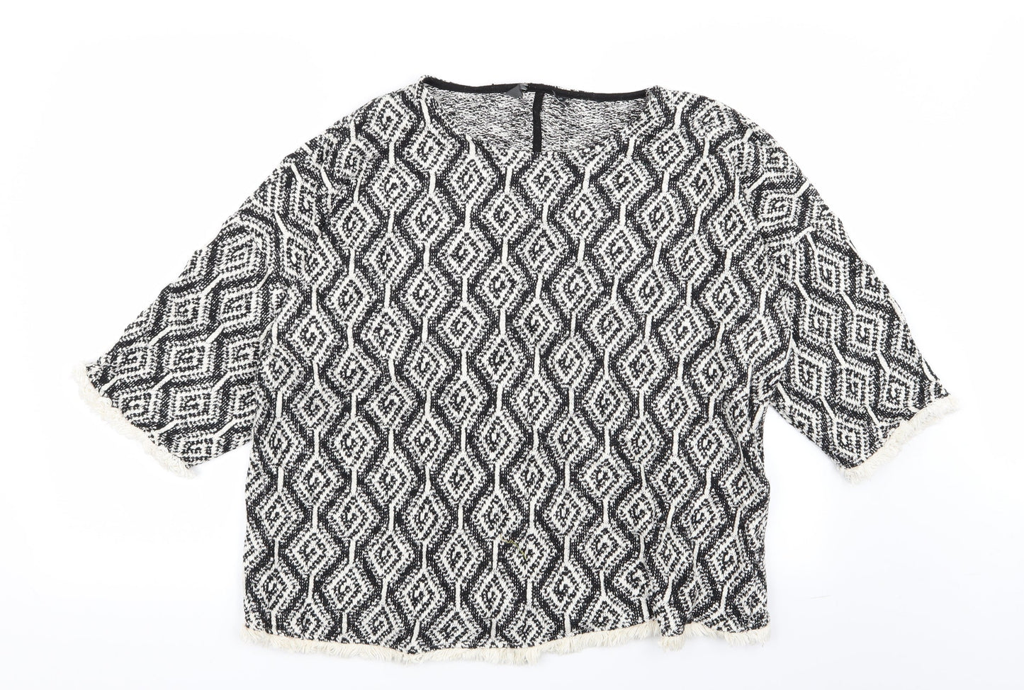 Preworn Womens Multicoloured Geometric  Pullover Jumper Size 16