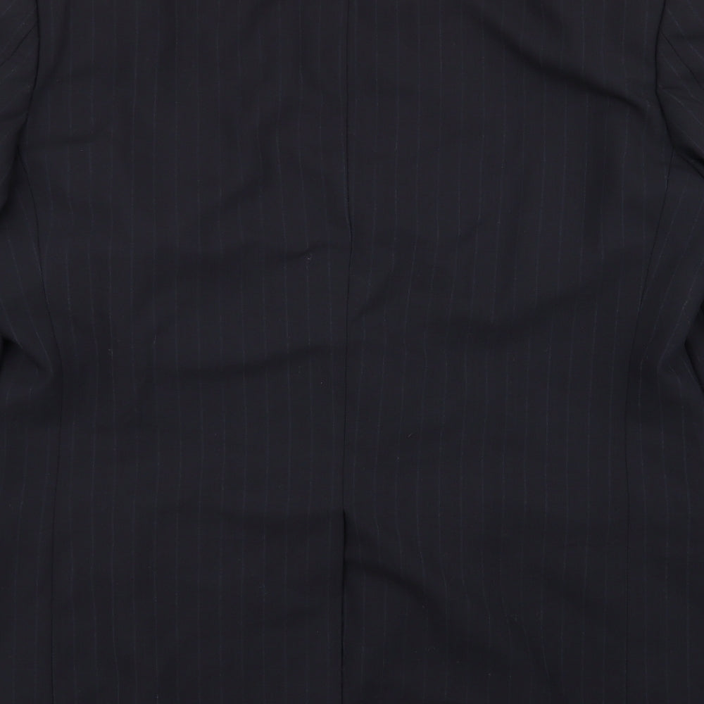 M&S Mens Blue Striped  Jacket Blazer Size 40
