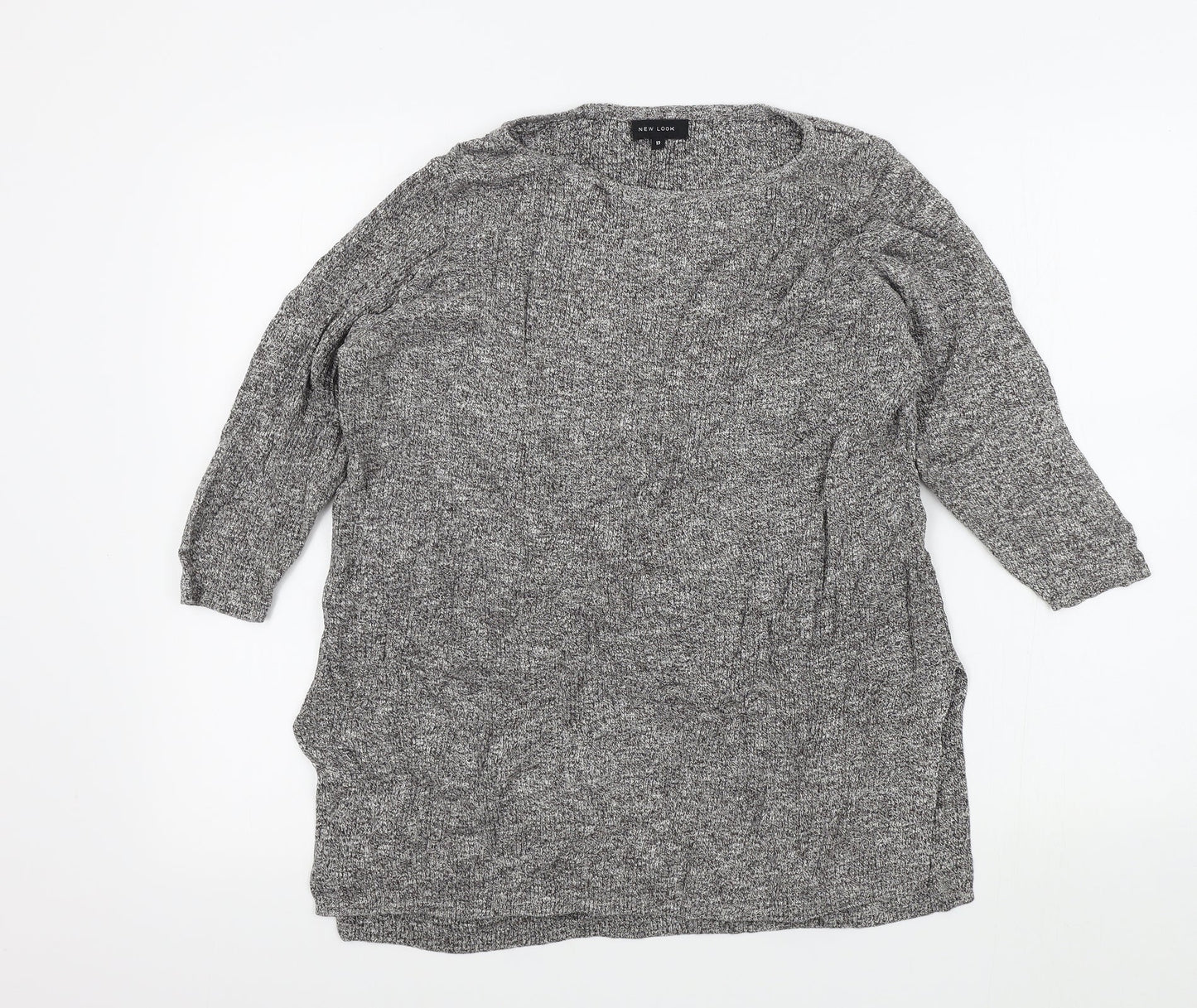 New Look Womens Grey   Henley Jumper Size 12
