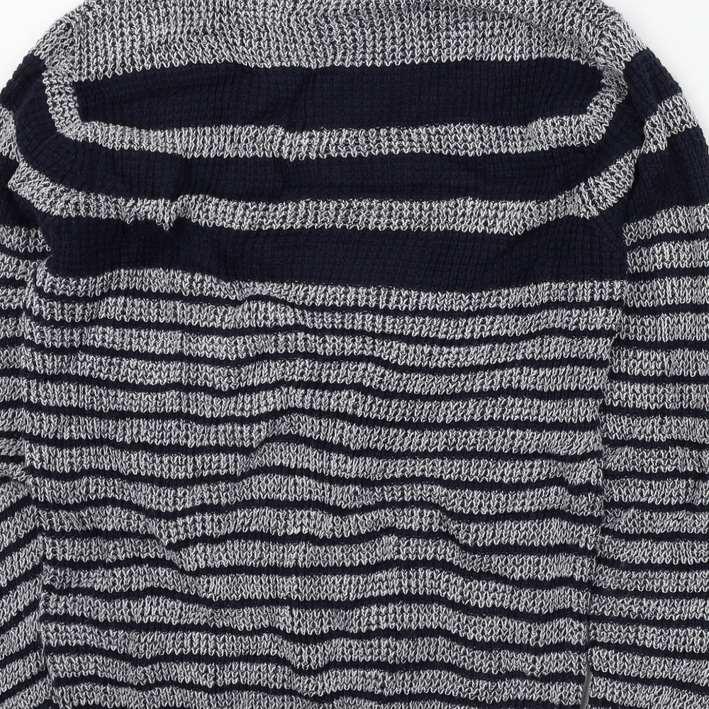 Primark Mens Blue Striped  Pullover Jumper Size S