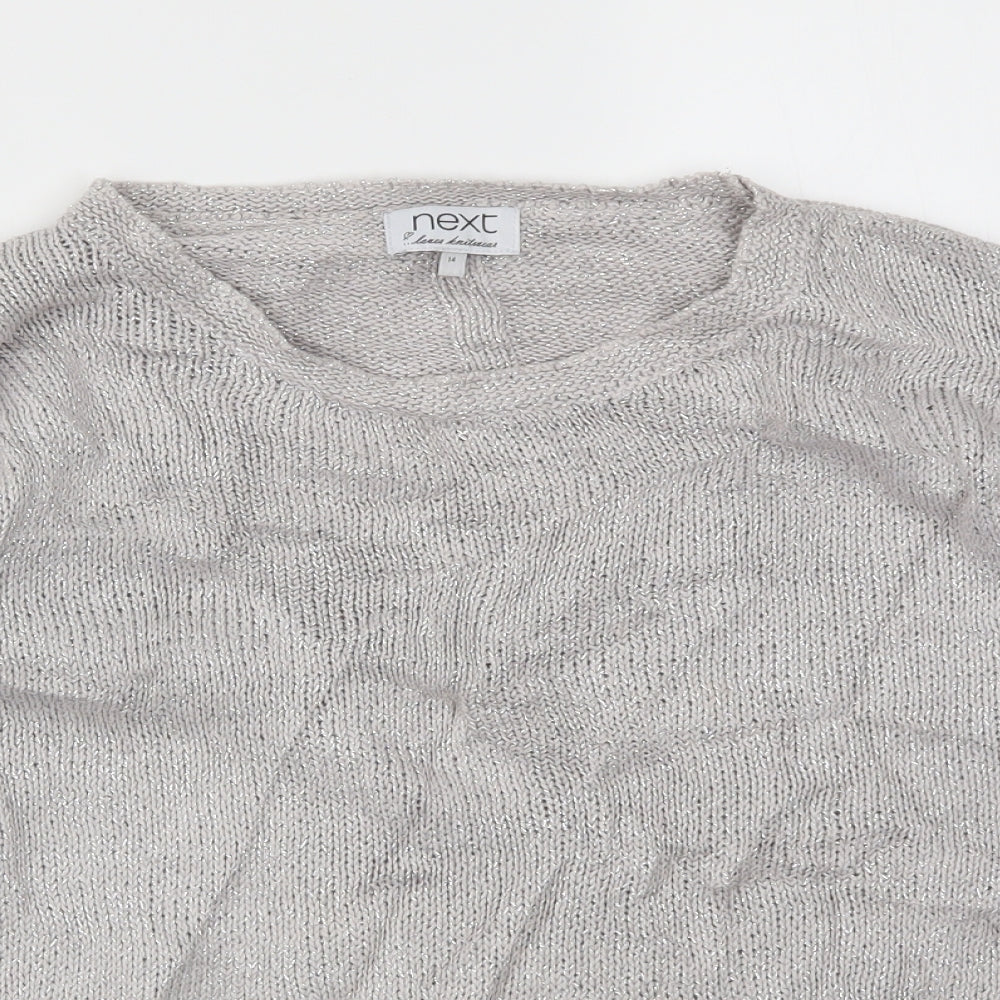 NEXT Womens Silver   Pullover Jumper Size 14