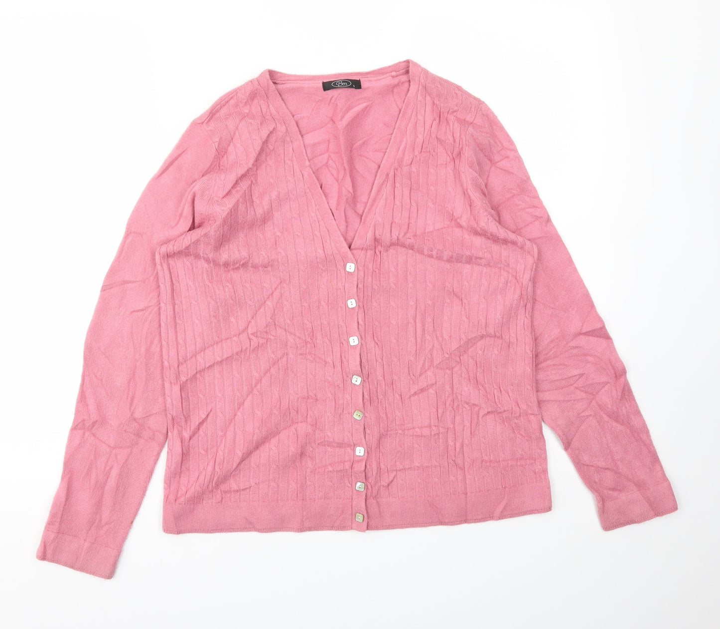 BM Womens Pink   Cardigan Jumper Size S