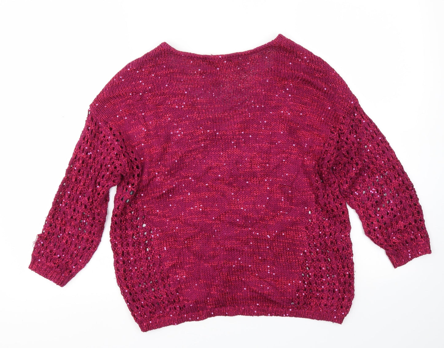 M&S Womens Purple   Basic T-Shirt Size 8