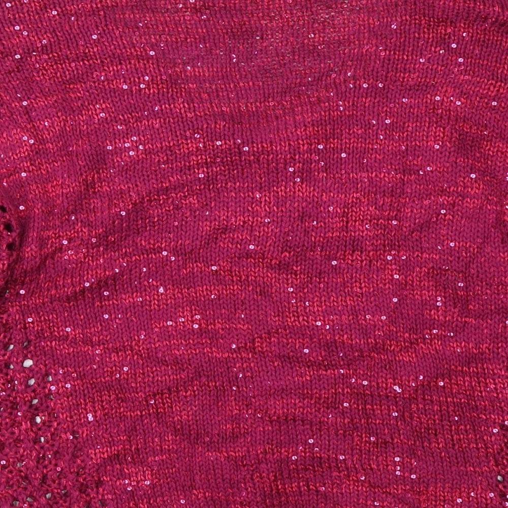 M&S Womens Purple   Basic T-Shirt Size 8