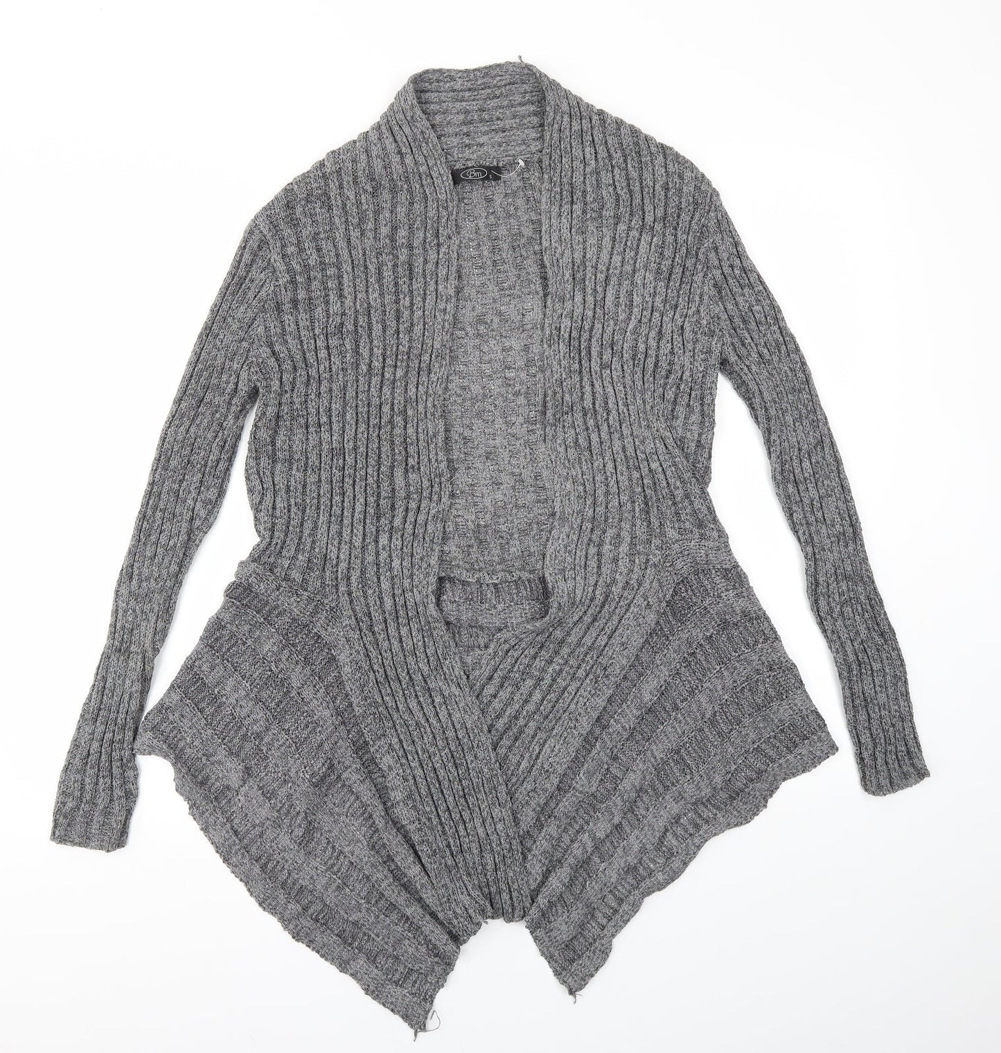 BM Womens Grey   Cardigan Jumper Size S