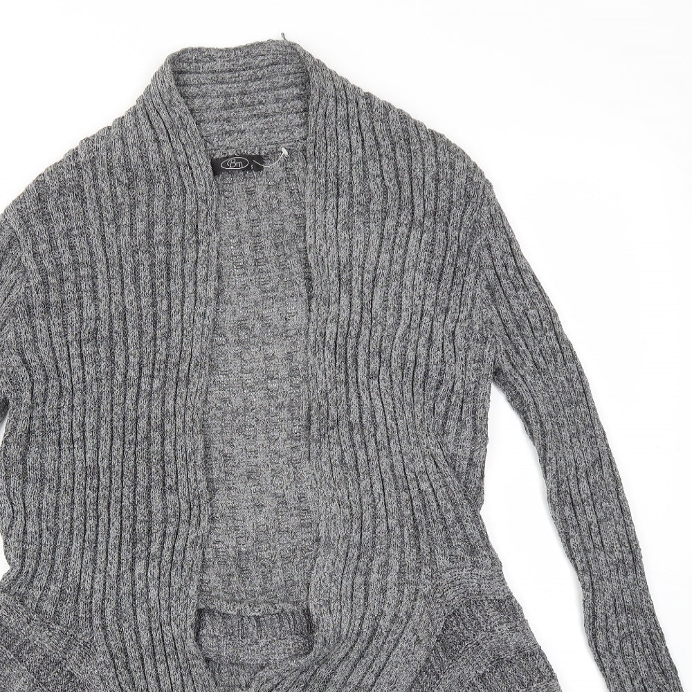 BM Womens Grey   Cardigan Jumper Size S