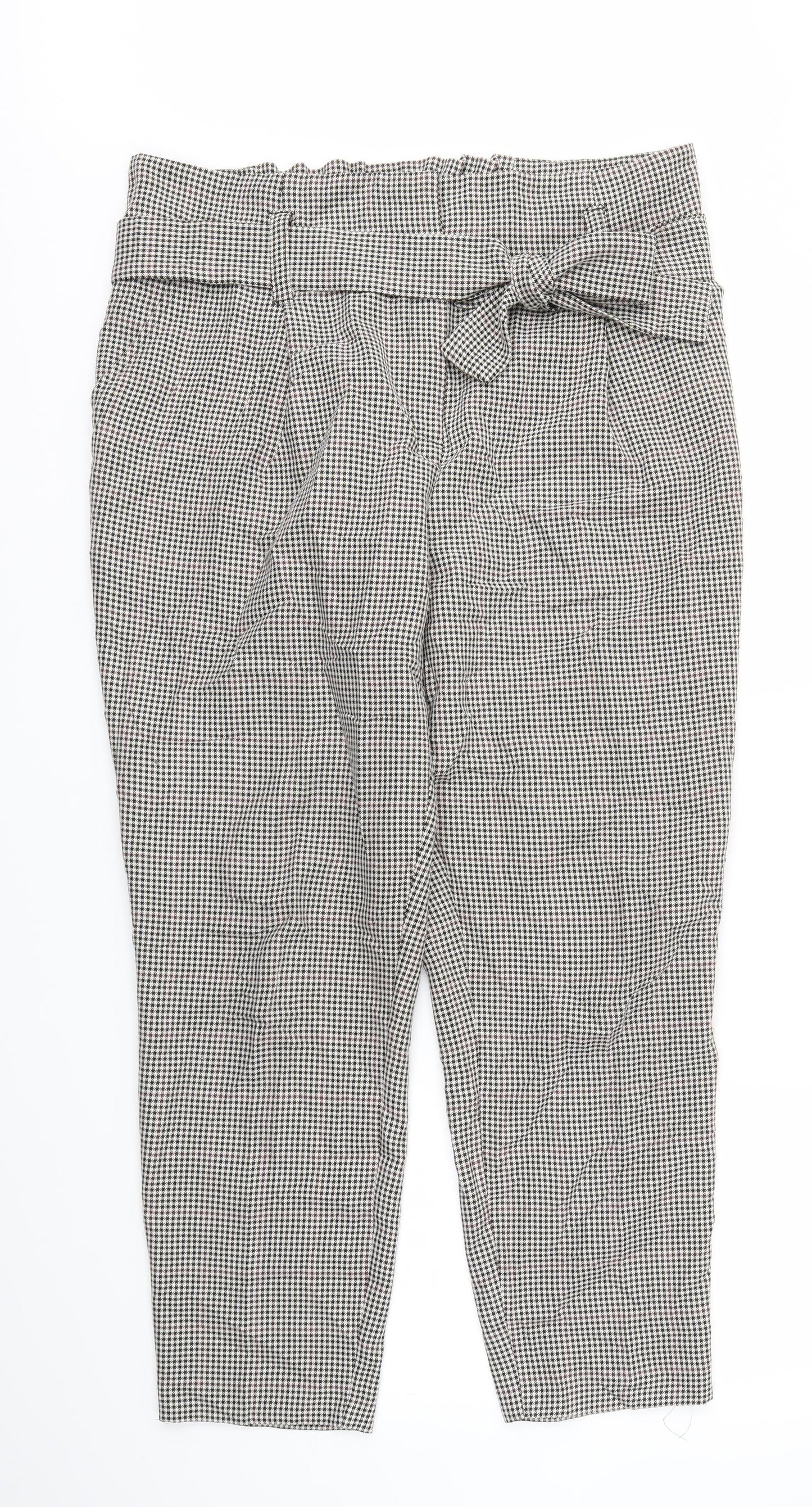 Dorothy Perkins Womens Grey Check  Trousers  Size 16 L28 in