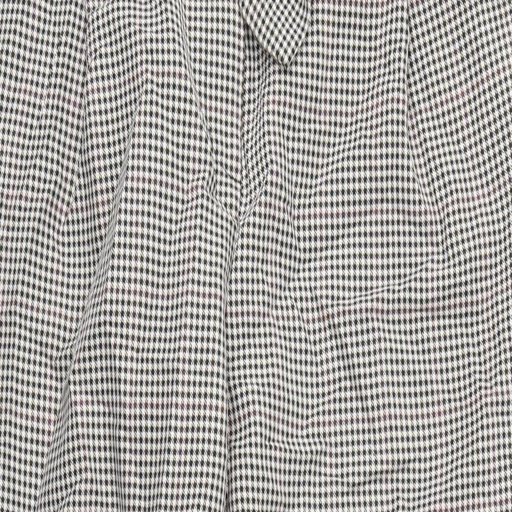 Dorothy Perkins Womens Grey Check  Trousers  Size 16 L28 in
