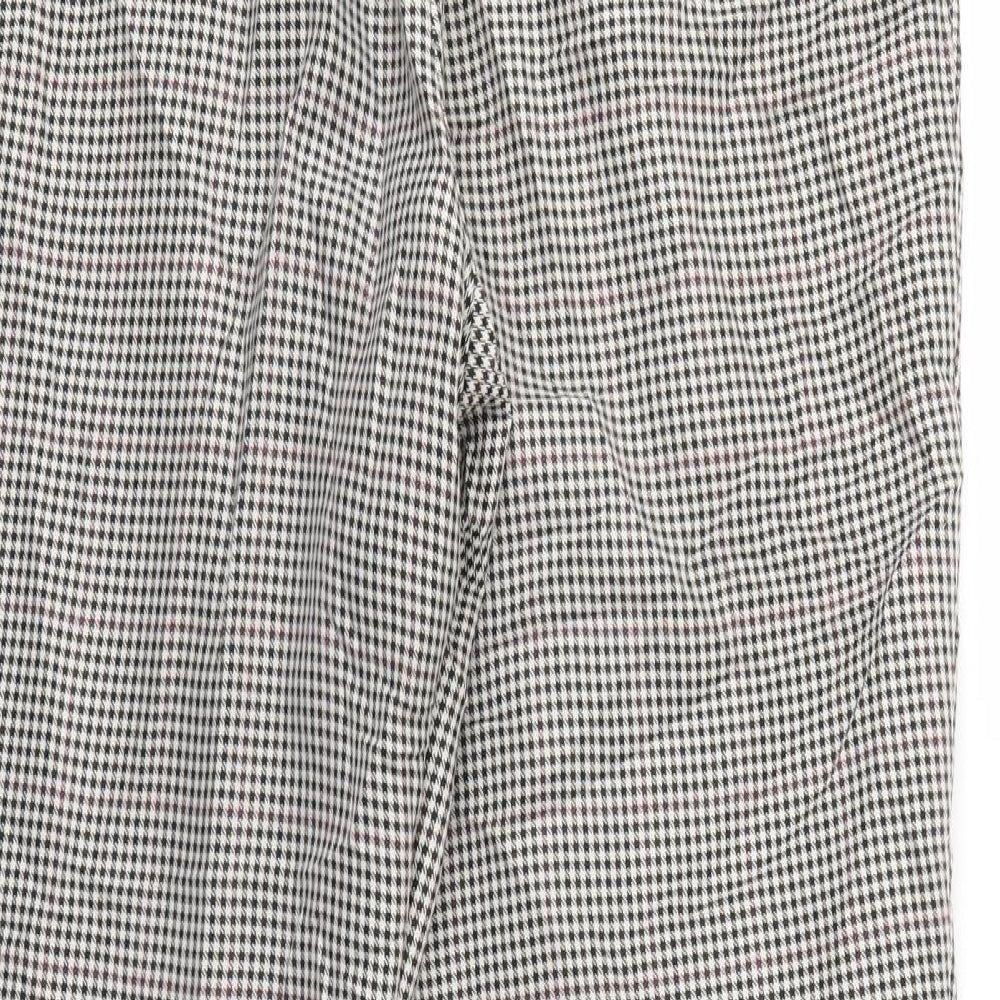 Dorothy Perkins Womens Grey Check  Trousers  Size 16 L28 in