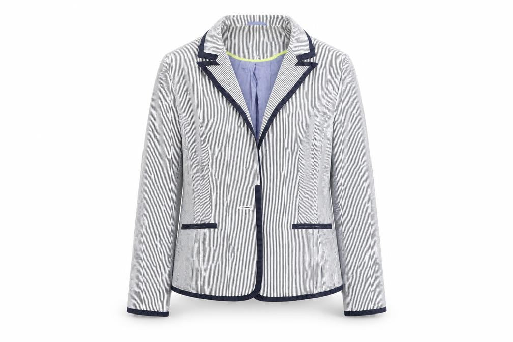 TU Womens Blue Striped  Jacket Blazer Size 12
