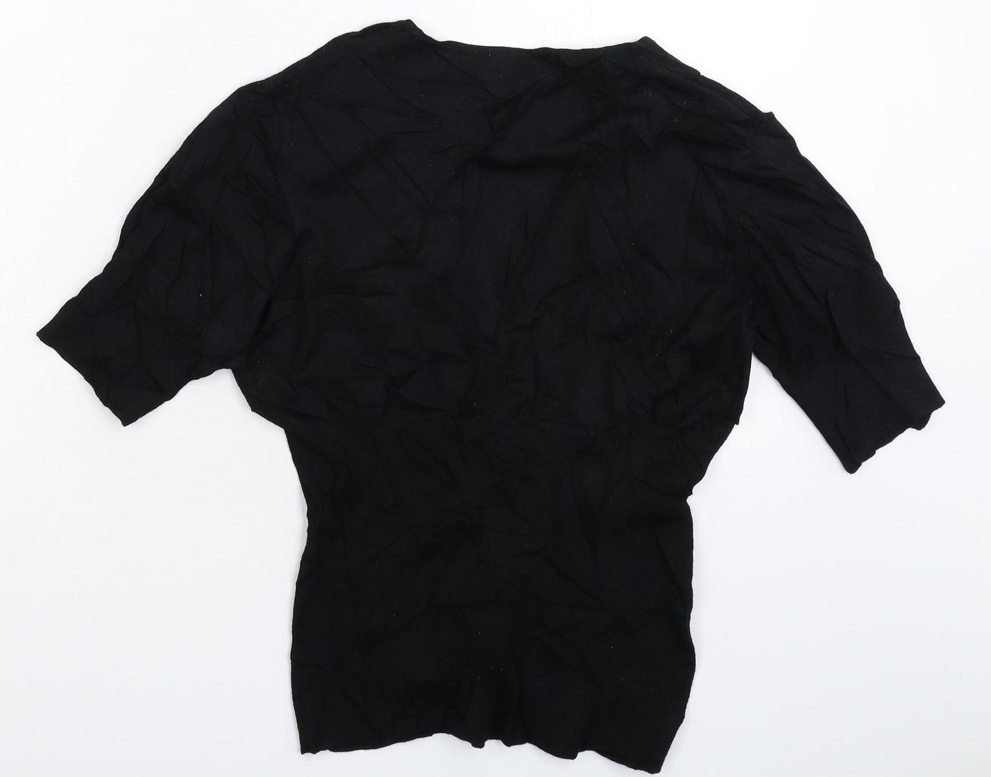 Viz a Viz Womens Black  Knit Pullover Jumper Size 12