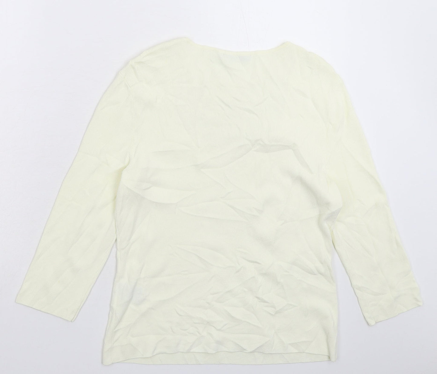 Cyrus Womens White  Knit Pullover Jumper Size L