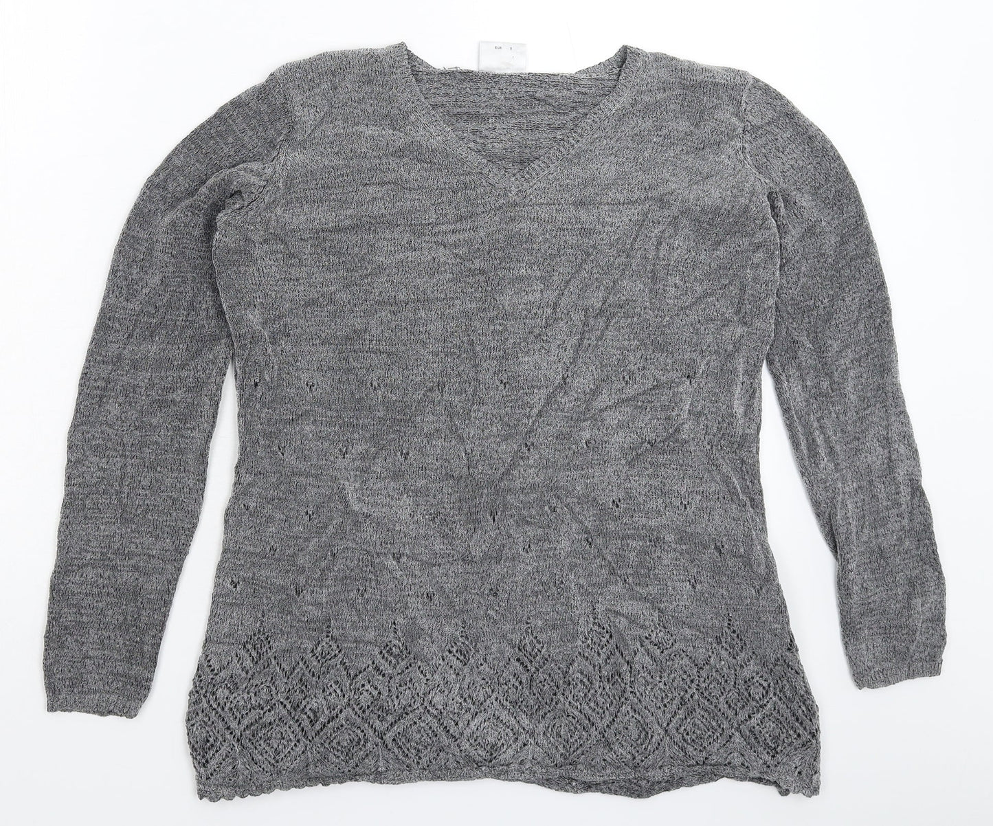 NEXT Womens Grey  Knit Pullover Jumper Size S