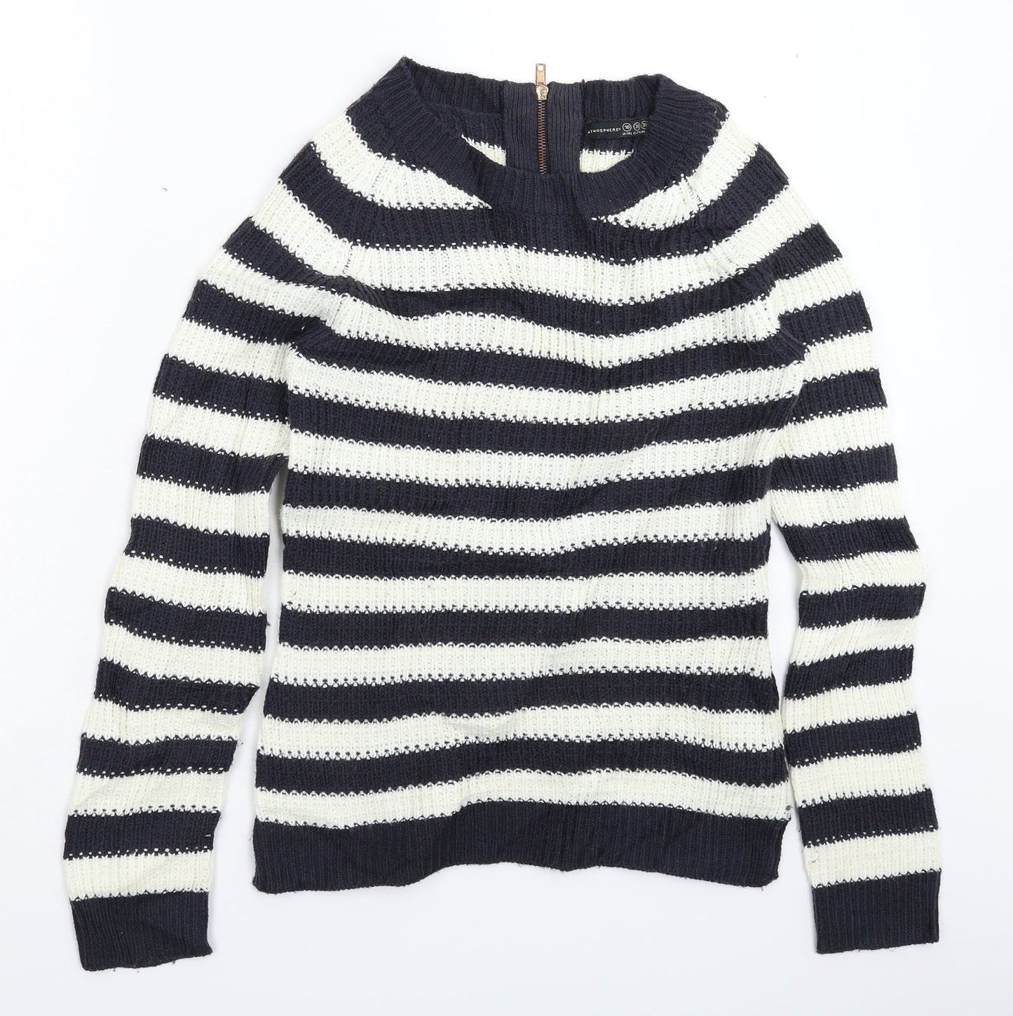 Atmosphere Womens Multicoloured Striped Knit Pullover Jumper Size 10