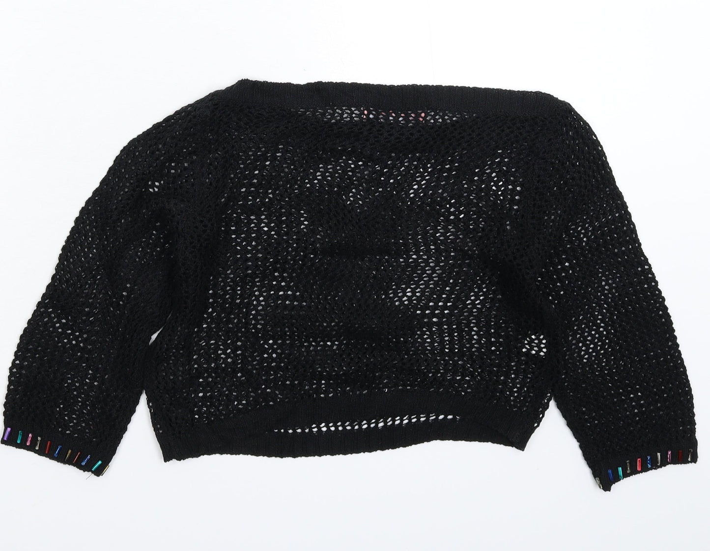 Chulin Womens Black  Knit Pullover Jumper Size S