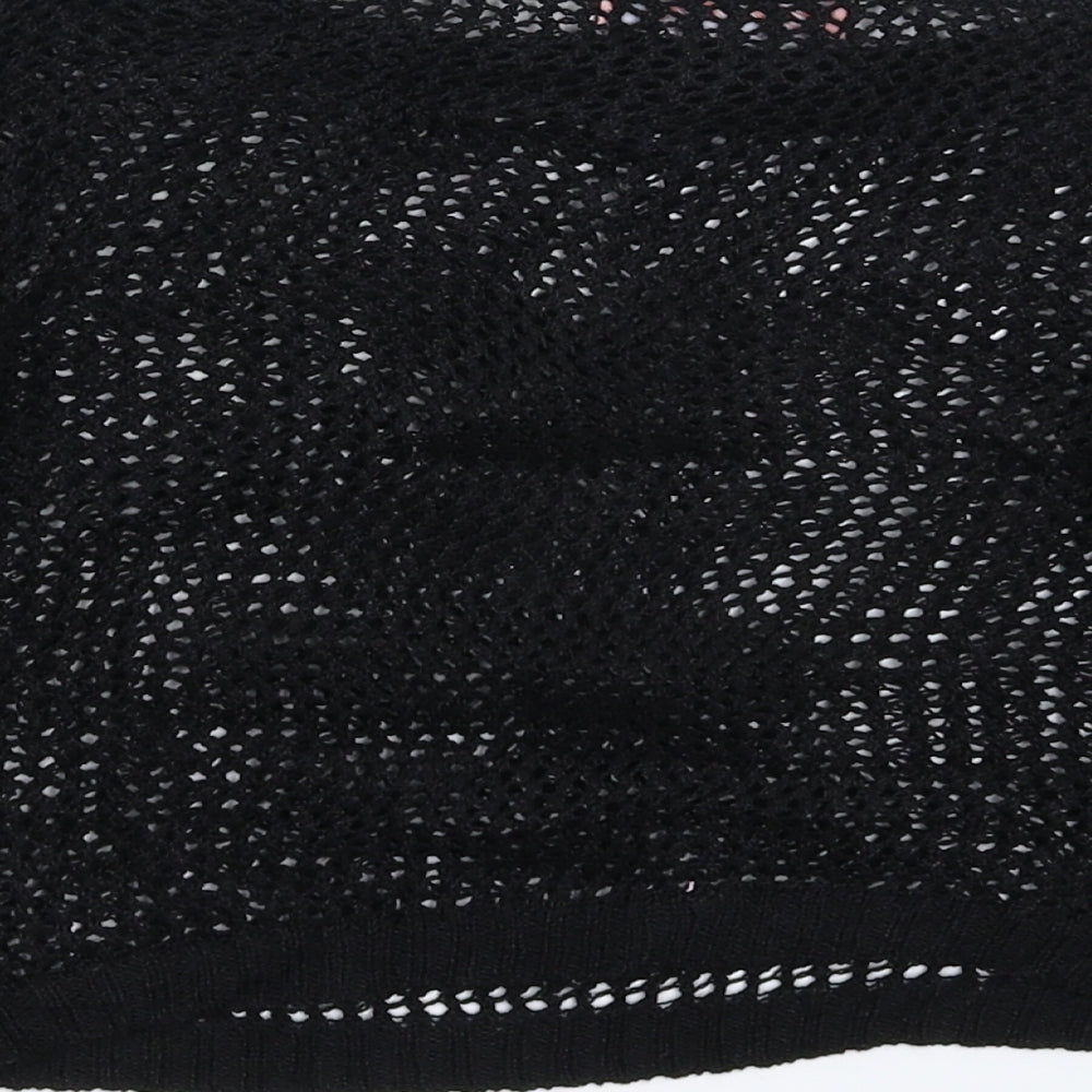 Chulin Womens Black  Knit Pullover Jumper Size S