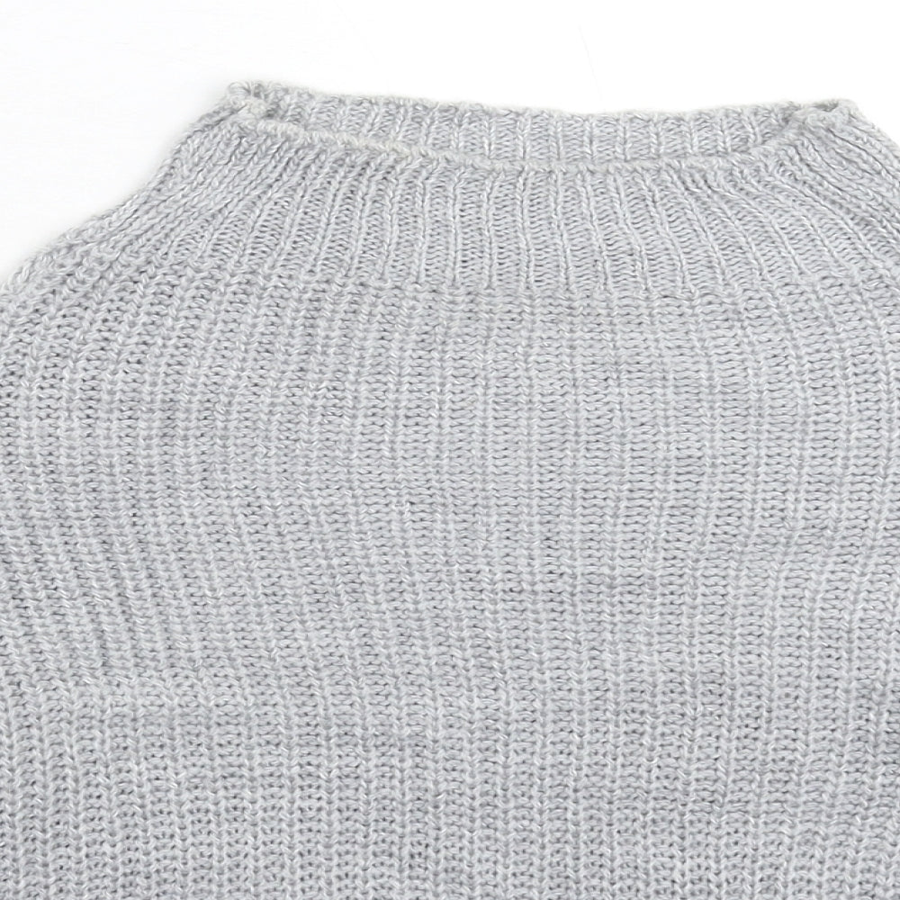 Misspap Womens Grey  Knit Pullover Jumper Size M